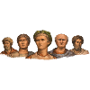 Busts of Roman emperors