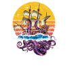 Pirate sea monster octopus octopus