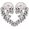 Hearts of Dualistic Skulls
