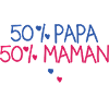 50% dad 50% mom