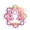 Colourful Lotus Pose