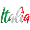 Italia Schriftband Flaggenfarben