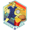 Fotboll Fotboll Pommes Burger Hamburgare Fastfood