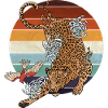 Leopardo dello spirito giapponese | Vintage Retro