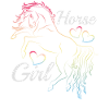 Pferdemädchen Regenbogen Silhouette Geschenkidee