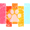 Hundepfote Bunt Hund