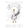 Either goose or not at all goose saying geese
