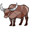 Geometric buffalo water buffalo