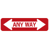Road sign any way red