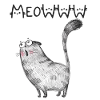 Créature rayée grise de Meowwitz