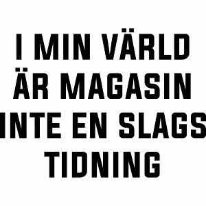 Magasin - inte en slags tidning