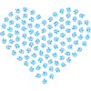 Diamond heart blue large