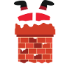 Weihnachtsmann im Kamin
