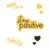 Positive Sayings Sticker Hearts