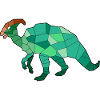 Parasaurolophus Geometric Dinosaur