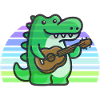 Alligator Guitar Sunset