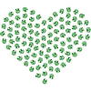 Diamond heart green large