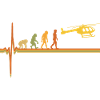 Hubschrauber Pilot EKG Herzschlag Evolution