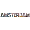 Amsterdam Cityscape Typo Collage