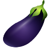 large violet glowing aubergine