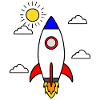 Schulstart Rakete Raumschiff Schulbeginn Schule