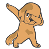 Dabbing dancing dog