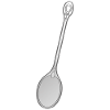 vector drawing silver spoon