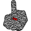 fuck you, middle finger insult