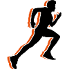 running running sprint silhouette