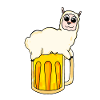 Alpaka und Bier