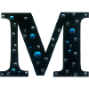 Galaxy-Themed Letter M Monogram