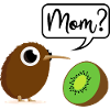 Kiwi Bird Animal Fruit Fruit Mom Funny New Zealand