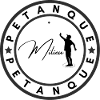 Petanque logo silhouette milieu