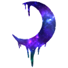 Crescent with galaxy