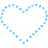 Diamond heart blue contour