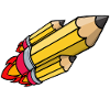 Schule Schulbeginn Bleistift Rakete Schulstart