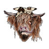 Highland Cow Cohide Bandana