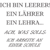 Ich bin Lehrer