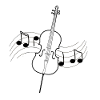 Cello musik tegning score sorte toner