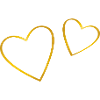 Two hearts gold