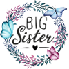 Big sister - Storasyster Blomsterkrans gåva flicka