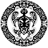Maori Circle Turtle6 Schwarz