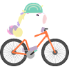 Einhorn Fährt Fahrrad