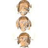 Three Wise Monkeys Smoking Weed
