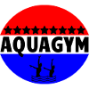 AQUAGYM silhouettes (black, semicircles)