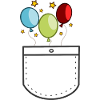 Poche poitrine avec ballons