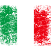 Italian flag in vintage style