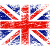 Britisk flag i vintage stil