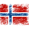 Norwegian flag in vintage style