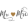 Mr. & Mrs. heart-personalizable